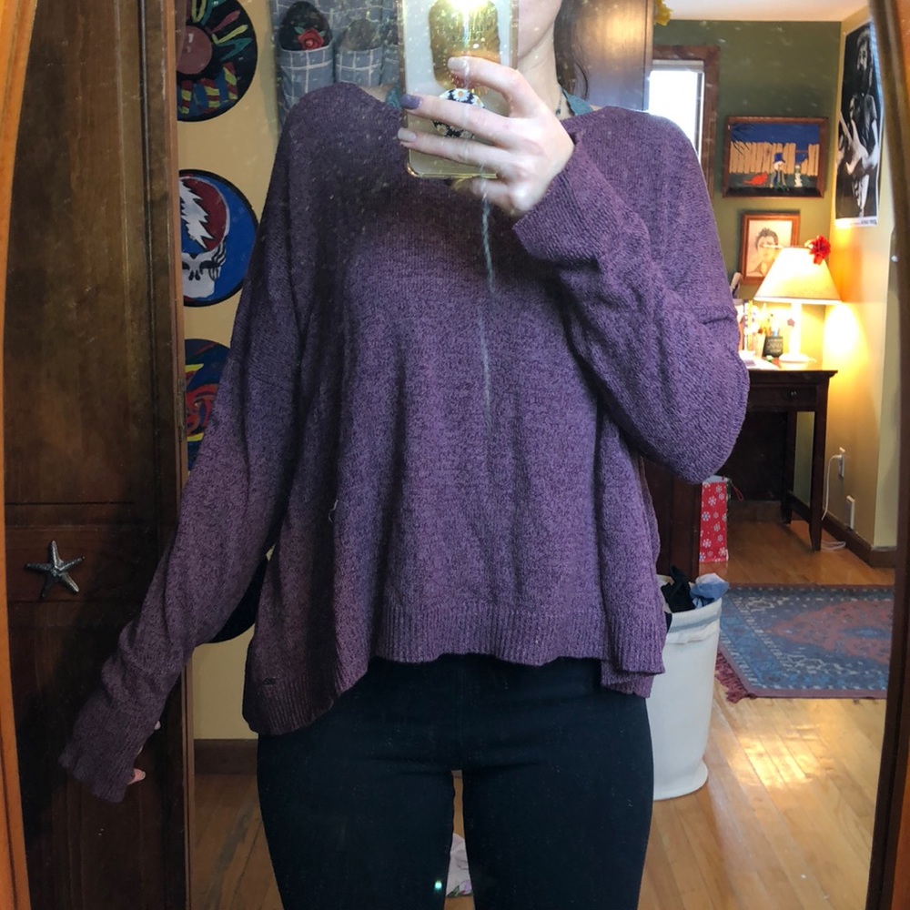 AEO Cloudspun Purple Sweater
